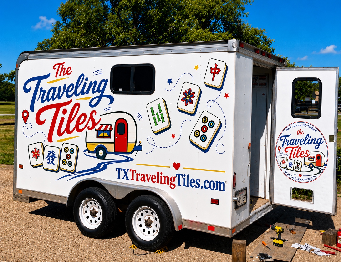 The Traveling Tiles mobile Mah-Jongg boutique trailer